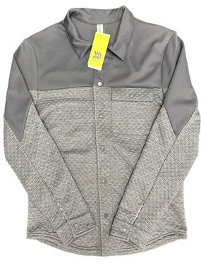 NEW All in Motion Men’s Jacquard Shirt Jacket Gray Small
